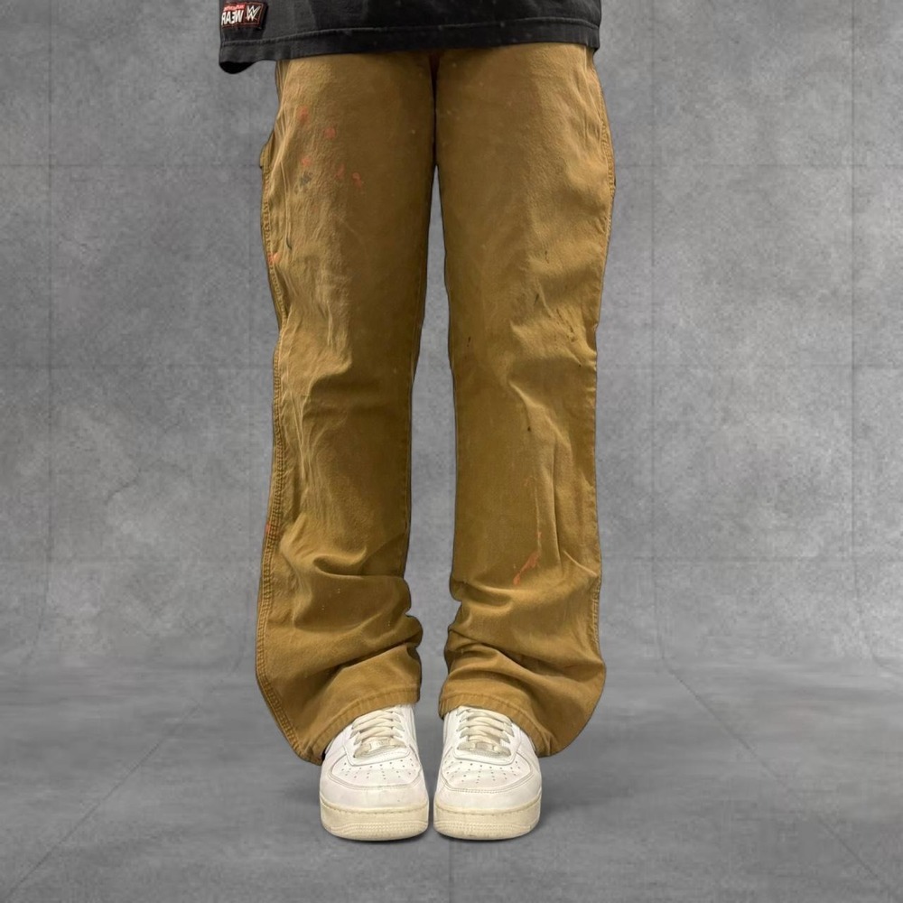 Vintage Y2K 2000s Grunge Baggy Brown Workwear Khaki Dickies Carpenter Pants!